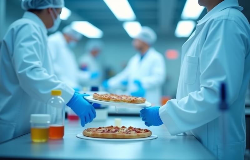 Food safety testing being conducted in a lab